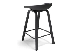 Kiel - Conjunto De 4 Bancos De Design Em Metal E Pp Preto