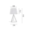 Lampada De Mesa Konan, Multicor, 30X30X51 Cm, Epikasa