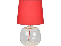 Lampada De Mesa Mandy, Vermelho Violeta, 22,5X22,5X35 Cm, Epikasa