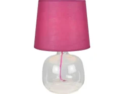 Lampada De Mesa Mandy, Vermelho, Transparente, 22,5X22,5X35 Cm, Epikasa