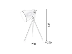 Lampada De Mesa Marla, Branco, 25X21X43,5 Cm, Epikasa