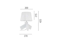Lampada De Mesa Tilda, Multicor, 30X30X43,5 Cm, Epikasa