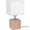 Lampada De Mesa Trongo, Carvalho, Preto, Branco, 15X15X31 Cm, Epikasa