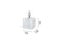 Lampada De Mesa Trongo, Carvalho, Antracite, 10X10X10 Cm, Epikasa