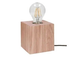 Lampada De Mesa Trongo, Carvalho, Antracite, 10X10X10 Cm, Epikasa