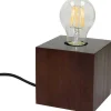 Lampada De Mesa Trongo, Nogueira, 10X10X10 Cm, Epikasa