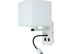 Lampada De Parede Turid, Preto, Branco, 16X16X32 Cm, Epikasa