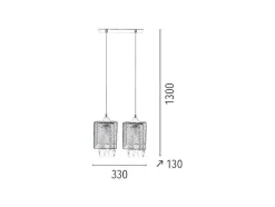Lampada De Suspensao Gracja, Cromio, 33X13X130 Cm, Epikasa