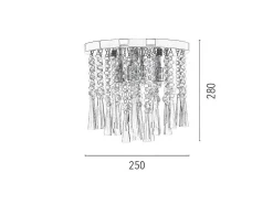Lampada De Tecto Luxoria, Cromio, 25X25X28 Cm, Epikasa