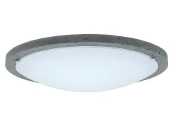 Lampada De Tecto Rocky, Cimento, Cromio, 45X45X10 Cm, Epikasa