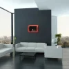 Lareira A Etanol De Parede Com Painel Frontal Curvo