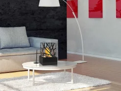 Lareira De Mesa A Etanol Com Design Em Aco Esmaltado
