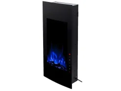 Lareira Elétrica Curva Vulcano - C41 X L13 X A81 Cm - Preta