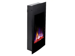 Lareira Elétrica Curva Vulcano - C41 X L13 X A81 Cm - Preta