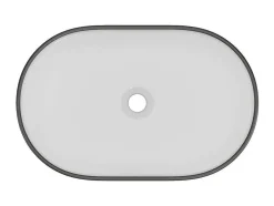 Lavatório De Casa De Banho Iwa - Bicolor Preto E Interior Branco