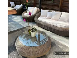 Lote De 2 Cadeiroes De Jardim Em Resina Entrancada Caramelo - Whiteheaven