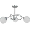 Lustre Tosel Actuelle B Vidro Braco Aluminio D48 X H32 Cm