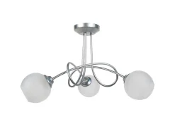 Lustre Tosel Actuelle B Vidro Braco Aluminio D48 X H32 Cm
