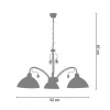 Lustre Tosel Bourgogne Vidro Braco Bege D52 X H67 Cm