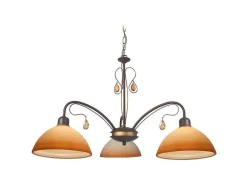 Lustre Tosel Bourgogne Vidro Braco Bege D52 X H67 Cm