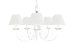 Lustre Tosel Cote D'Ivoire A Tecido Braco Branco D84 X H90 Cm