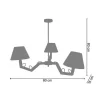 Lustre Tosel Geri Tecido Braco Creme D80 X H80 Cm