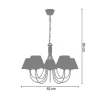 Lustre Tosel Leicester Tecido Braco Cru D62 X H46 Cm