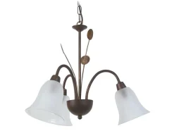 Lustre Tosel Lustralia Vidro Braco Dourado D56 X H80 Cm