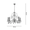 Lustre Tosel Pampilles Vidro Braco Transparente D55 X H90 Cm