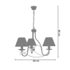 Lustre Tosel Provencale Tecido Braco Taupe D62 X H80 Cm