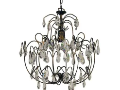 Lustre Tosel Tulipano Vidro Braco Vermelho D60 X H80 Cm