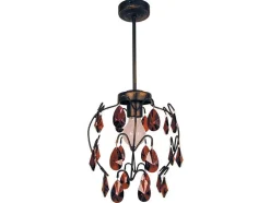 Lustre Tosel Tulipano Vidro Braco Ambar D60 X H80 Cm