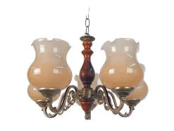 Lustre Tosel Val D'Isere Vidro Braco Ambar D49 X H80 Cm