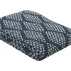 Manta Oyace - Acrilico E La - 130 X 170 Cm - Marfim E Azul