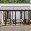 Marquise Em Aluminio E Policarbonato Com Protecao Uv 15,8 M Antracite - Mathilda