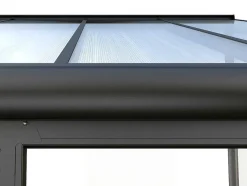 Marquise Em Aluminio E Policarbonato Com Protecao Uv 15,8 M Antracite - Mathilda