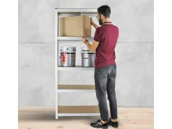 Mbi - Prateleira Metalica 5 Prateleiras 875 Kg Branco X2