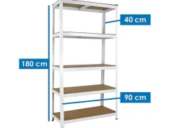 Mbi - Prateleira Metalica 5 Prateleiras 875 Kg Branco X2