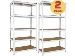Mbi - Prateleira Metalica 5 Prateleiras 875 Kg Branco X2