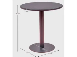 Mesa Alta Industrial Em Aco Com 76 Cm De Altura - Brandon - Cinza