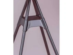 Mesa Alta Industrial Em Madeira De Faia E Aco Lacado (60X60Cm) - Amadeus - Faia Natural