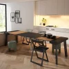 Mesa Consola Extensivel, 300, Para 14 Péssoas, Pés De Madeira, Preto E Carvahlo