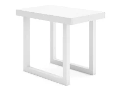 Mesa Consola Extensivel, 300, Para 14 Péssoas, Pés De Madeira, Branco