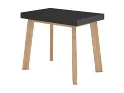 Mesa Consola Extensivel, 260, Para 12 Péssoas, Pés De Madeira, Preto