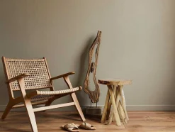 Mesa De Apoio Em Teca Cor Natural - Gayana