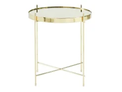 Mesa De Apoio Marcia - Espelho E Metal - Dourado