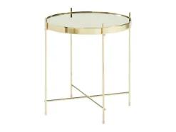 Mesa De Apoio Marcia - Espelho E Metal - Dourado