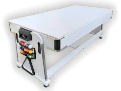 Mesa De Bilhar 7 Pés Multijogo Verde Air Hockey + Ping Pong - Stark White