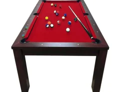 Mesa De Bilhar 7 Pés Vermelho Conversivel En Mesa Estia