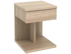 Mesa De Cabeceira Com 1 Gaveta Cor Carvalho - Borla